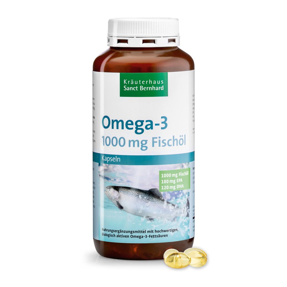190 220 كبسولة أوميغا 3 زيت السمك كبسولات 1000 مجم. Kräuterhaus Omega 3. - الصورة 1