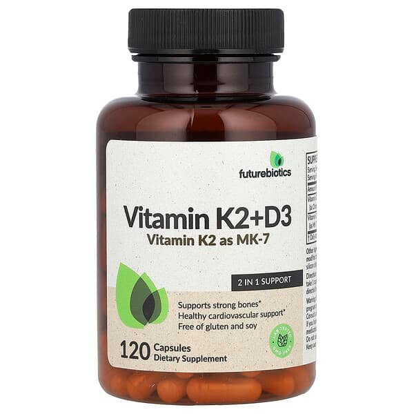 فيتامين Vitamin K2 + D3 5000 IU, 120 Kapseln .K2 + D3 - الصورة 1