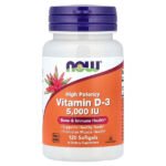 120 كبسولة رخوة فيتامين د-3، عالي الفعالية، فيتامين د3 عالي الفعالية. Vitamin D3, 125 mcg (5.000 IU)