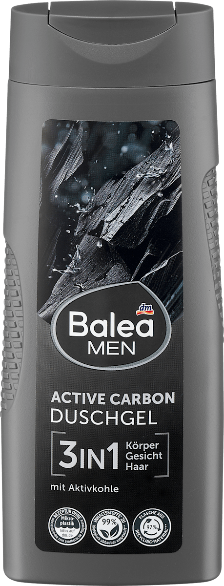 جل الاستحمام الكربون النشط 3 في 1 ، 300 مل.Balea MEN Duschgel Active Carbon 3in1 - الصورة 1