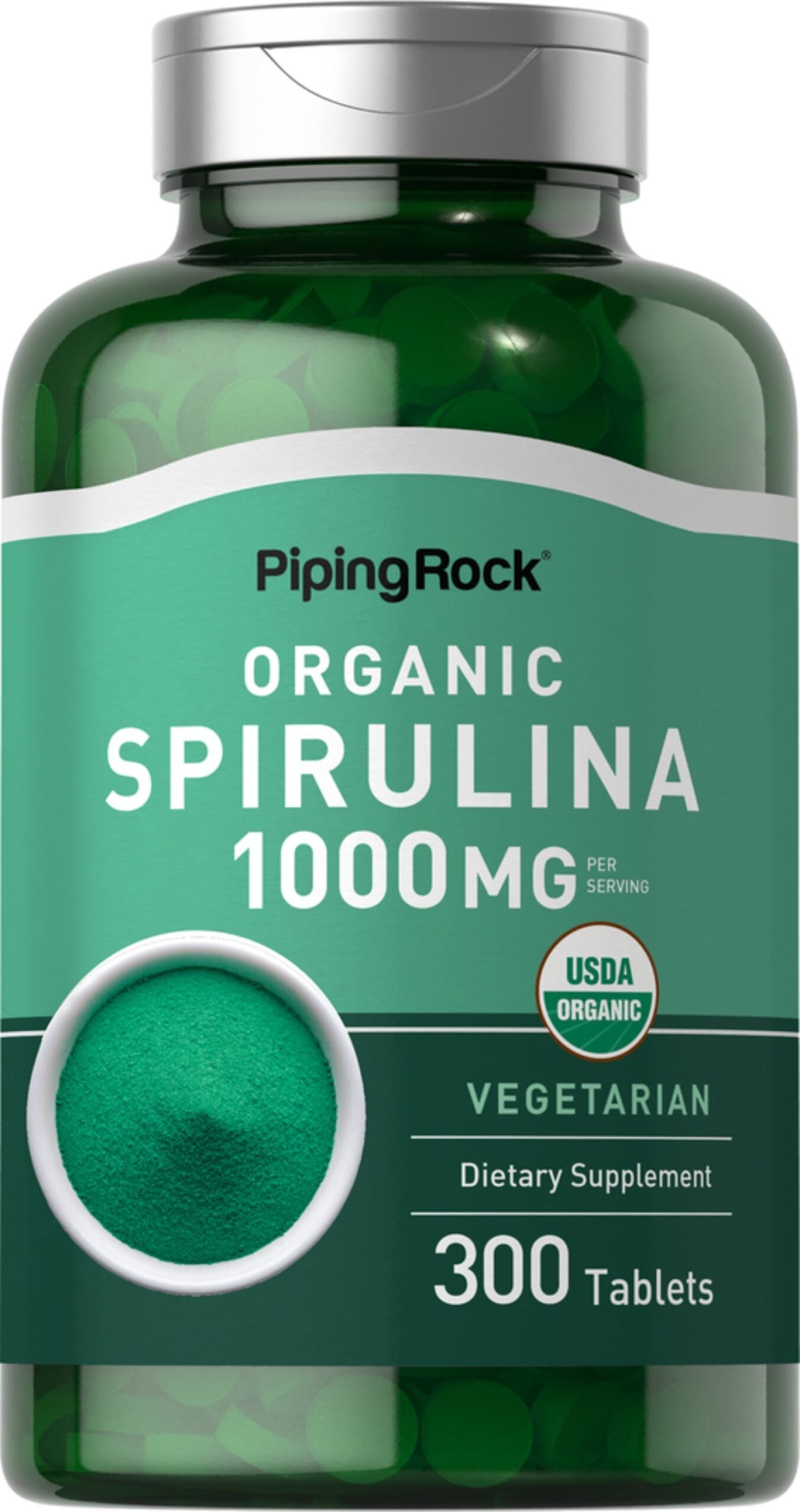 spirulina-organic-1000-mg-per-serving-300-vegetarian-tablets-2522 سبيرولينا (عضوية) ، 1000 مجم (لكل وجبة) Spirulina (Bio), 1000 mg (pro Portion) 300 Vegetarische Tabletten. - الصورة 1