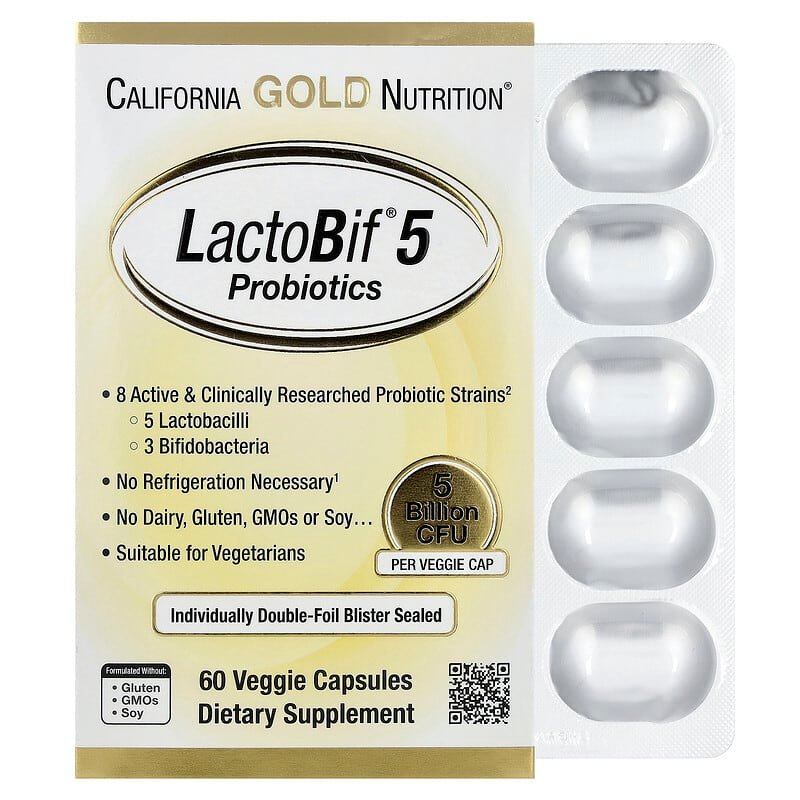 172 بروبيوتيك، 5 مليار.Probiotic, Probiotika, 5 Milliarden KBE, 60 pflanzliche Kapseln - الصورة 1