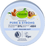 ألفيردي مستحضرات التجميل الطبيعية كريم مزيل العرق النقي والقوي،Deocreme Pure & Strong, 50 ml
