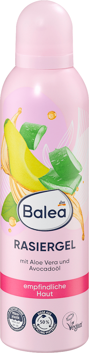 باليه جيل الحلاقة بالصبار وزيت الأفوكادو.Balea Rasiergel Aloe Vera & Avocadoöl, 200 ml