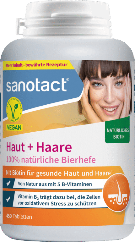 حبوب خميرة البيرة للبشرة والشعر 450 قرص، 220 غ .Haut + Haare Bierhefe Tabletten 450 St, 220 g